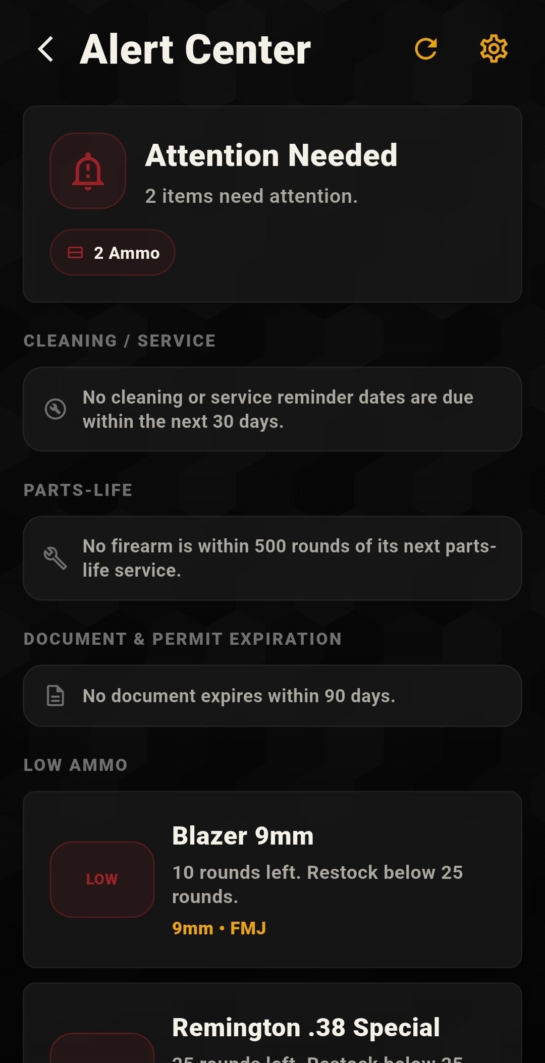 Alert center